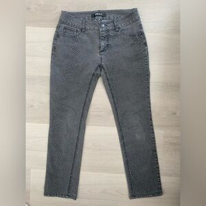 Beau Dawson Charcoal Gray Snake Printed Jeans